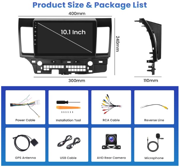 Android Car Stereo 10.1in for Lancer 2008–2017